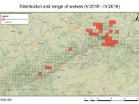 Rozšíření vlků 5 x 5 km